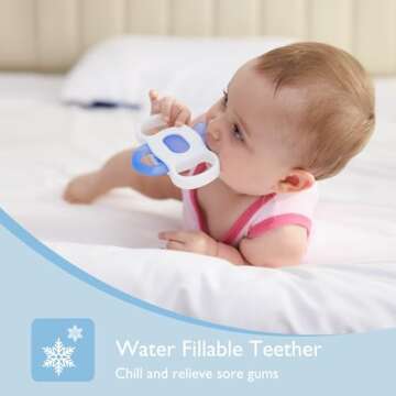 Momcozy Water Fillable Baby Teether Toys for 0-12 Months