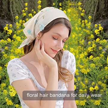 AWAYTR Floral Hair Bandanas – Stylish & Lightweight Scarves