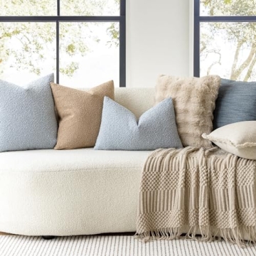 Stylish Foindtower Boucle Throw Pillow Covers - Set of 2