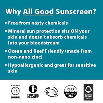 All Good Baby & Kids Sunscreen Lotion for Face & Body - UVA/UVB Broad Spectrum, SPF 30, Zinc Oxide, ...