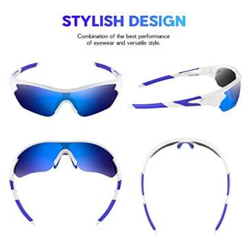 BEACOOL Polarized Sports Sunglasses for Men Women Youth Baseball Cycling Running Driving Fishing Gol...