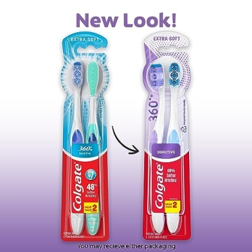 Colgate 360 Extra Soft Toothbrush for Sensitive Teeth & Gums