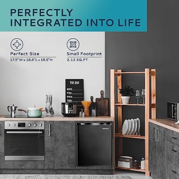 Compact EUHOMY 1.1 Cu. Ft. Mini Freezer for Home