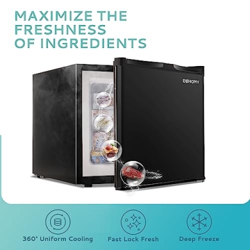Compact EUHOMY 1.1 Cu. Ft. Mini Freezer for Home