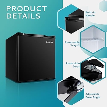 Compact EUHOMY 1.1 Cu. Ft. Mini Freezer for Home