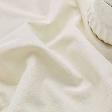 FOLKSIDE Cream Curtains 96 Inches Long for Living Dining Room Girls Bedroom 2 Panels Set Ivory Priscilla Ruffle Drapes Rod Pocket Large Window Curtains Decor for Room Divider Office, 52''x 96''