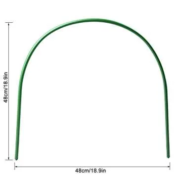 ASSR 6Pack Greenhouse Support Hoops, 4ft Long Steel Plastic Coated Hoops Garden Grow Tunnel