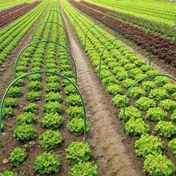 ASSR 6Pack Greenhouse Support Hoops, 4ft Long Steel Plastic Coated Hoops Garden Grow Tunnel