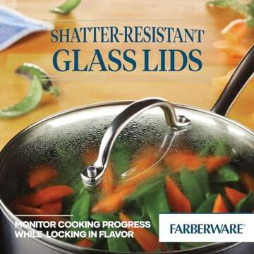 Farberware Millennium Stainless Steel Nonstick Cookware Set, 10-Piece Pot and Pan Set, Stainless Steel