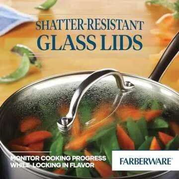 Farberware Millennium Stainless Steel Nonstick Cookware Set, 10-Piece Pot and Pan Set, Stainless Steel