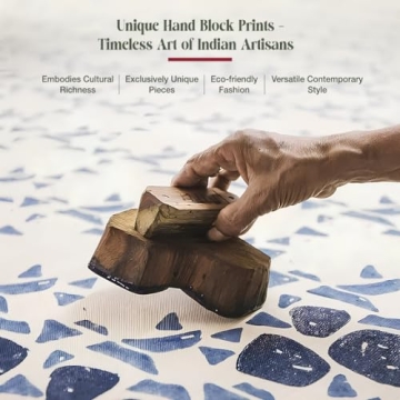 Women's Hand Block Print Cotton Kaftan Dress - Beachwear