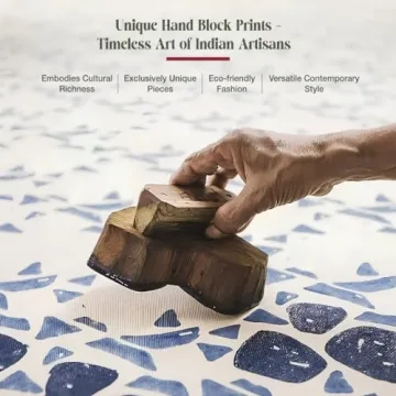 Women's Hand Block Print Cotton Kaftan Dress - Beachwear