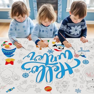 Giant Winter Coloring Poster for Kids Holiday Activities