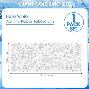 Giant Winter Coloring Poster for Kids Holiday Activities