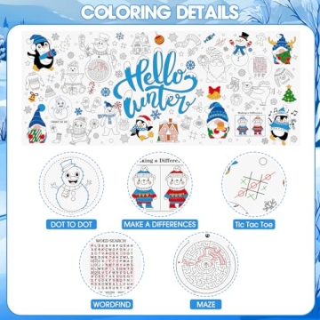 Giant Winter Coloring Poster for Kids Holiday Activities