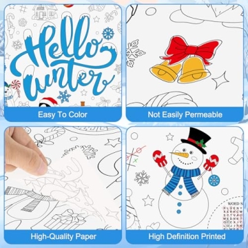 Giant Winter Coloring Poster for Kids Holiday Activities