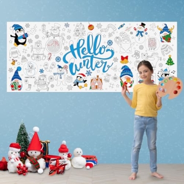 Giant Winter Coloring Poster for Kids Holiday Activities