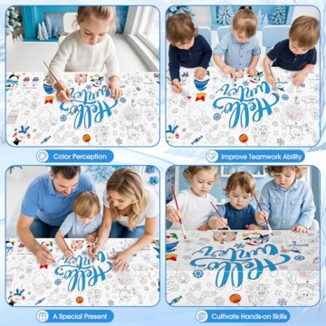 Giant Winter Coloring Poster for Kids Holiday Activities