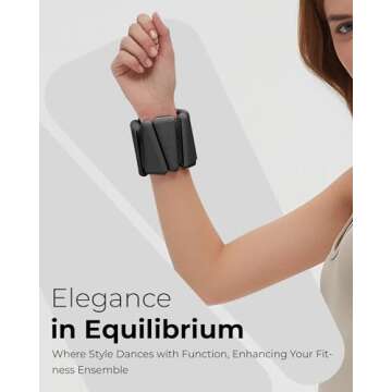 kure.fit Adjustable Wrist & Ankle Weights Set - 1lb Pairs | Versatile for Yoga, Walking, Running, Barre, Pilates, Cardio & Aerobics | Wearable Bracelets for Women & Men | Home & Gym Workouts | Black