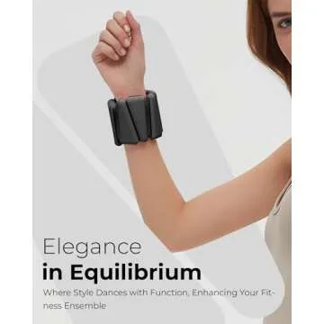 kure.fit Adjustable Wrist & Ankle Weights Set - 1lb Pairs | Versatile for Yoga, Walking, Running, Barre, Pilates, Cardio & Aerobics | Wearable Bracelets for Women & Men | Home & Gym Workouts | Black