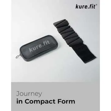 kure.fit Adjustable Wrist & Ankle Weights Set - 1lb Pairs | Versatile for Yoga, Walking, Running, Barre, Pilates, Cardio & Aerobics | Wearable Bracelets for Women & Men | Home & Gym Workouts | Black