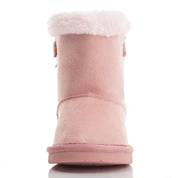 KRABOR Girls Glitter Snow Boots - Cute & Warm Winter Shoes