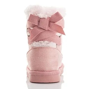 KRABOR Girls Glitter Snow Boots - Cute & Warm Winter Shoes