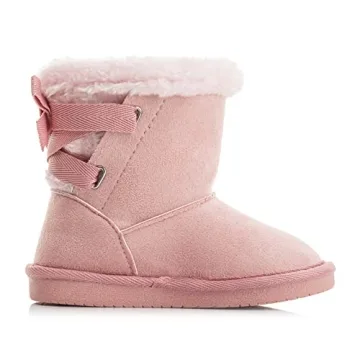 KRABOR Girls Glitter Snow Boots - Cute & Warm Winter Shoes