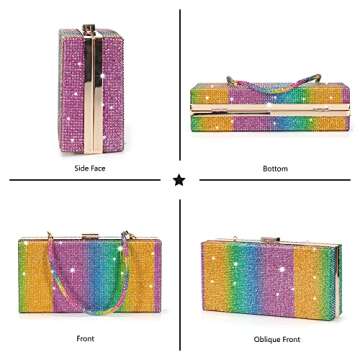 Glitter Clutch Purses for Women Evening Bags Clutches Flap Envelope Handbags Large Wedding Party Pro...