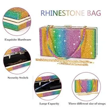 Glamorous Evening Clutch Bag with Rhinestones for Women