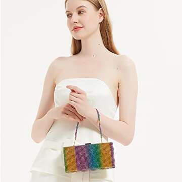 Glamorous Evening Clutch Bag with Rhinestones for Women