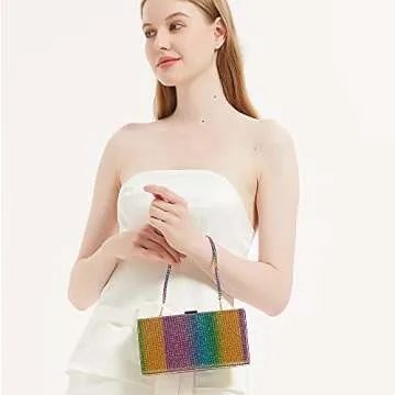 Glamorous Evening Clutch Bag with Rhinestones for Women
