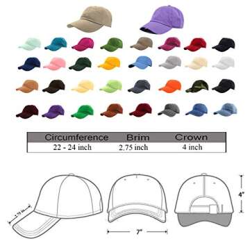 Gelante Baseball Caps Dad Hats 100% Cotton Polo Style Plain Blank Adjustable Size. 1819-Copper-1PC