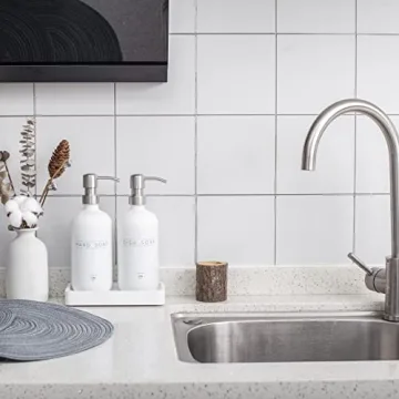 Janxin Glass Soap Dispenser Set for Modern Homes