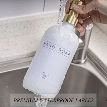 Janxin Glass Soap Dispenser Set for Modern Homes