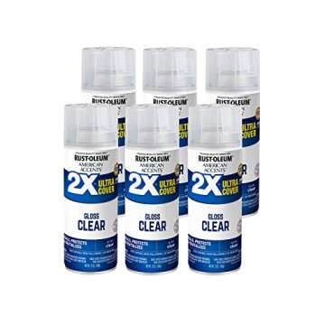 Rust-Oleum 327864-6PK American Accents Spray Paint, 12 Ounce (Pack of 6), Gloss Clear