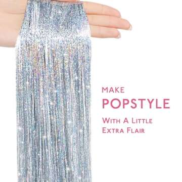 WENNALIFE Hair Tinsel Kit - 1200 Strands of Glamorous Colorful Sparkle for All Occasions