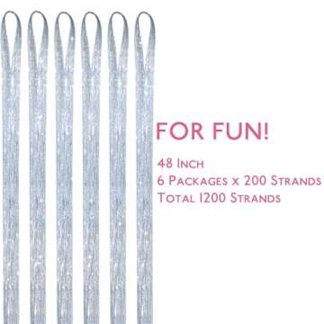 WENNALIFE Hair Tinsel Kit 1200 Strands for Glam Style