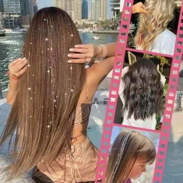 WENNALIFE Hair Tinsel Kit 1200 Strands for Glam Style