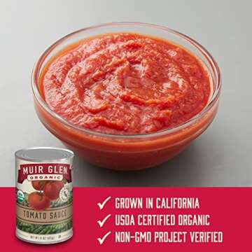 Muir Glen Organic Tomato Sauce, 15 oz Pack of 12