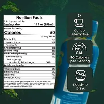 Almah Cacao Cold Brew Variety Pack - Coconut Latte & Original Dark Flavor - Plant Based Coffee Alternative Natural Energy Drink, Dairy-Free, Refreshing Coffee Substitute (6 Pack)