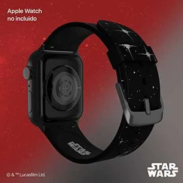 Star Wars - Darth Vader Smartwatch Band - Officially Licensed, Compatible with Every Size & Series of Apple Watch (watch not included)