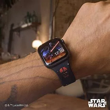 Star Wars - Darth Vader Smartwatch Band - Officially Licensed, Compatible with Every Size & Series of Apple Watch (watch not included)