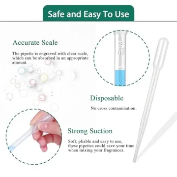 Moveland 200PCS 3ml Disposable Pipettes for Accurate Liquid Handling