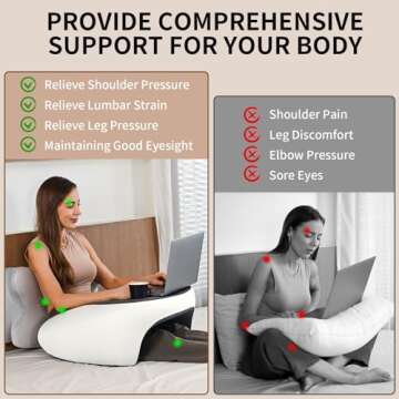 Comfortable Olumoon Reading Pillow with Memory Foam