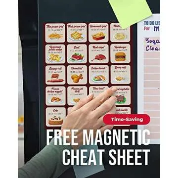 Air Fryer Oven, Toaster Oven Air Fryer Combo with Shake Reminder, Countertop Convection large AirFryer Oven with Rotisserie, Dehydrator, Recipes & Magnetic Cheat Sheet, 7 Accessories BLAZANT