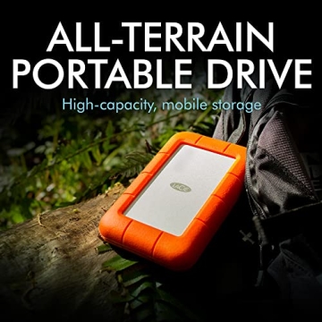 LaCie 4TB Rugged USB-C External Hard Drive Fast Reliable