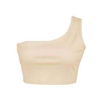 PRETTODAY Women's Stylish One Shoulder Crop Top