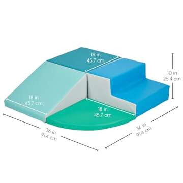 SoftScape Toddler Playtime Corner Climber, Indoor Active Play Structure for Toddlers and Kids, Safe ...