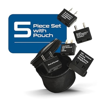 Ceptics Universal Travel Adapter Set for Convenient Worldwide Charging